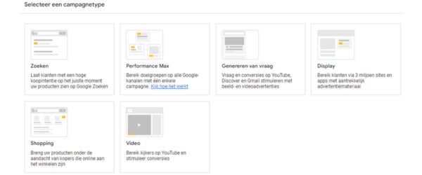 google-ads-campagnetypes